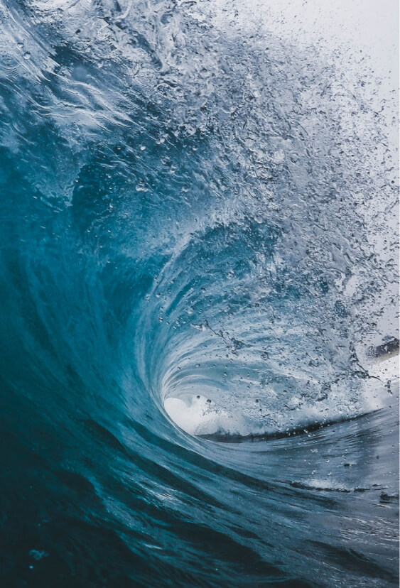 internal view of an ocean wave